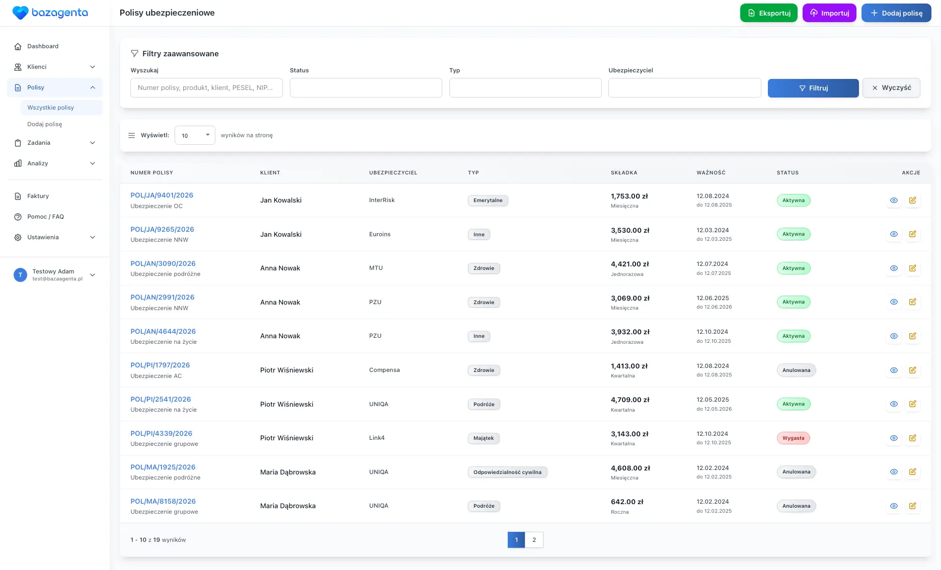 Import polis PDF z OCR